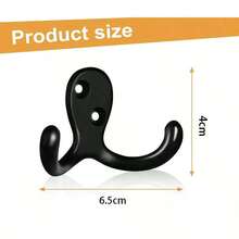 重型双挂钩金属壁挂式衣架挂钩，适用于客厅、浴室、厨房、卧室，用于悬挂外套、包、围巾、毛巾、帽子、钥匙、杯子、橱柜装饰配件