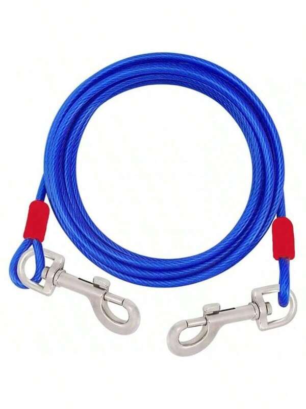 1pc 10/16 Ft Dog Leash, PVC Coated Anti-Chew Dog Leash, Suitable For Small, Medium, Large Dogs Training Outdoor Camping