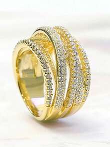 1枚925纯银复古线条缠绕戒指，男女皆宜，适合日常佩戴和派对配饰，高品质珠宝礼品 - 交叉 - 查看 9