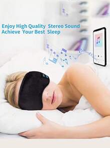 Office Sleep Headphones Wireless Headband Sleeping Eye Mask For Mom Women Men Wireless Music Earbuds Earphones For Side Sleepers Built-In HD Speakers Cool Gadgets Unique Gifts