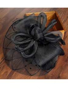 1 件女士迷人帽子茶会帽肯塔基德比帽婚礼头饰网眼发夹