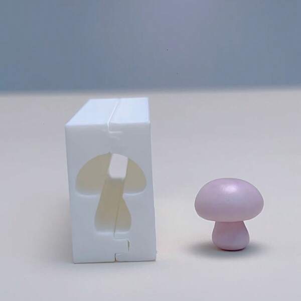3D Mushroom Shaped Plastic Resin Craft Mold - 1 Piece DIY Earring Making Tool, Suitable For Polymer Clay Sculpting