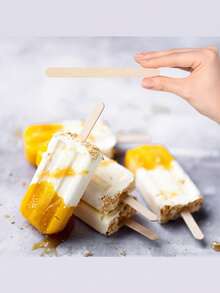 50/100/200pcs Wooden Popsicle Stick, Multi-Functional Ice Cream Sticks, Hair Removal And Waxing Sticks Craft Stick Ice Cream Natural Wooden Stick Cake Tool Wooden Stick DIY Self-Service Snack Stick, Ice Cream Stick For DIY Wooden Craft Waxing Products Home Art Projects, Art Supplies - Multicolor - View 8