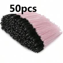 200支一次性睫毛膏刷，睫毛眉刷，粉色手柄，黑色刷毛 - 彩色 - 查看 8