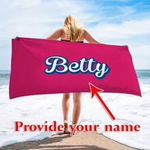 1 pieza Toalla de playa personalizada de fibra ultrafina, liviana y absorbente, regalo personalizado para aniversario, cumpleaños, boda, Día de la Madre, uso en la playa
