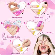 Kit Manicure Barniz Secado Uñas Diamantina Regalo Niña Juego - Multicolor - Ver 5