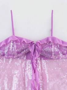 ZEVITY Canotta da donna con patchwork in paillettes 2501