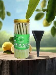 Green Canned Pre-Rolled Cone + Funnel Ultra-Thin Slow-Burning Pointed Tip Rolling Paper Portable Cone-Shaped Rolling Paper Valentine's Day Gift Party Gift Gift For Friends Outdoor Supplies, Pre-Rolled Filter Tip Paper Accessories Easy To Carry