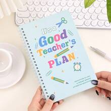48 Sheets Teacher Planner A5, Homeschool Classroom Planner, Undated Lesson Planner Book, Weekly Monthly Plan Notebook, Happy Planner, Academic Year Planner Calendar, With Colored Page School Supplies For Teachers Parent