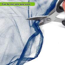 1 pieza/2 piezas Mosquitera de voile para exteriores, cortina de voile de poliéster para porche, pérgola, cabaña, decoración de boda, decoración de Halloween - Azul - Ver 6