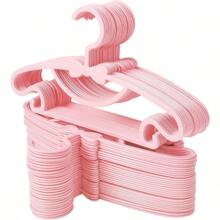 30 piezas de clips de plástico con lazo para colgar, perchas para bebé antideslizantes para organizar la ropa de bebé/niño pequeño, ultra delgadas