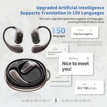 SENBOWE AI 翻译耳机，144 种语言翻译耳塞，开放式翻译器，开放式可旋转 OWS 无线翻译耳机，AI 耳机语言翻译 300mAh - 彩色 - 查看 4