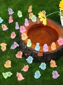 10/20pcs Luminous Mini Resin Unicorn Figurines, Glow In The Dark Tiny Unicorn Ornament For DIY Fairy Garden, Landscape, Aquarium, Birthday Party, Room Crafts Decor - Multicolor - View 5