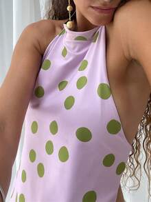 Women Y2k Floral Tie Top Coquette Boho Bow Backless Sleeveless Tank Top Summer Going Out Cami Top Fairy Streetwear - 粉色 - 查看 4