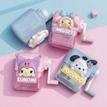 Sanrio Taille-crayon à manivelle Sanrio avec motifs Cinnamon Dog, My Melody, Kuromi, Big Ear Dog Pacha Dog, Hello chat et Pudding Dog. Taille-crayon, taille-crayon - thème de dessins animés, fournitures scolaires et cadeaux d'anniversaire, réservé aux élèves