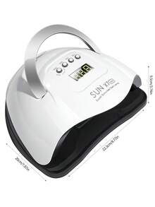 1 件白色 66 灯珠双光源美甲灯，大功率 UV 美甲烘干机，适用于所有指甲油，LED 光疗灯，适用于家庭沙龙美甲 DIY - 美規A型插(110-127V) - 查看 8