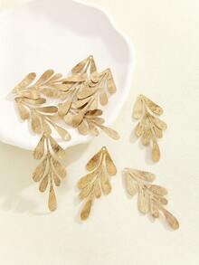 9pcs/Set Copper 7-Leaf Pendant DIY Jewelry Accessories For Earrings - Brass - View 2