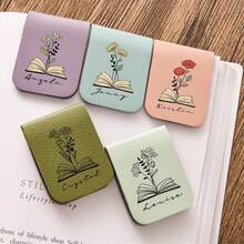Personalized Birth Flower Bookmark | Custom Leather Magnetic Bookmark In Various Colors | Perfect Gift For Book Lovers | Ideal For Mother's Day, Birthdays & Special Occasions | Unique Book Accessory For Readers,School Supplies,Back To School
