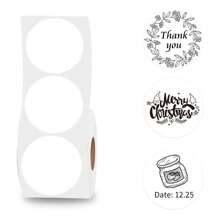 2" (50mm) runde mehrfarbige Thermoaufkleber 600 Stück/Rolle wasserdicht selbstklebende Kreis-Etiketten für Einzelhandelspreise/Lebensmittelverpackungen/Logistik, sofort bedruckbare, lichtechte Barcode-Aufkleber
