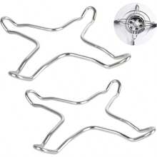 Soporte de cocina de Gas, soporte de acero inoxidable, anillo de estufa de hierro para acampar, difusor de calor, soporte para olla pequeña para cocina, 2/4 Uds. 1PAS - 2 piezas - Ver 7