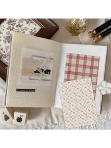 8 pezzi di carta vintage a righe per scrapbooking, forniture per scrapbooking a onde, carta da artigianato, carta per journal artistico, cartoline, DIY, collage, forniture scolastiche, back to school