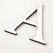 Pegatinas decorativas de pared de letras de espejo acrílico 3D gruesas, 10cm/15cm/20cm letras autoadhesivas extraíbles de espejo acrílico, resistentes al agua y a la corrosión