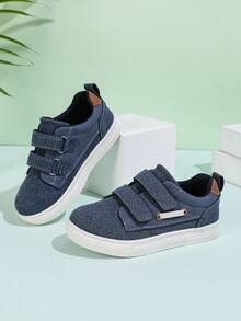 儿童/青少年软皮滑板鞋，防滑，轻便，柔软运动鞋，时尚儿童运动鞋，休闲鞋，亮片，适合男孩和女孩，春秋季 - 寶藍色 - 查看 4