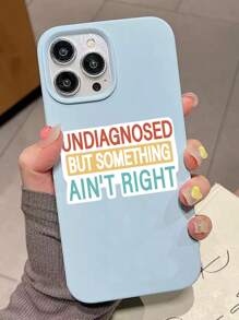 1/3pcs "UNDIAGNOSED BUT SOMETHING AIN'T RIGHT" Humorous Stickers, Suitable For Laptop, Water Bottle, Journal, Skins, Guitars, Helmets, Office Supplies, School, Skateboards, Luggage, Water Bottle, And Other Fun Mental Health Decal