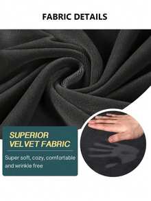 1件 2件 纯色银狐绒 天鹅绒 椅套 弹力贝壳椅套 北欧化妆凳 耐磨耐脏防猫爪 家居用品 纯色 靠背椅 坐垫套 适用于酒店家居餐厅 - 黑色 - 查看 6