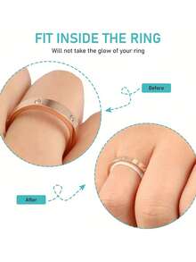 1pc Adjustable Ring Sizer Sticker, EVA Invisible Anti-Slip Ring Tape, Solid Color EVA Ring Tape, Silicone Ring Sizer Pad, 4 Colors Available, Used To Adjust And Fix Loose Ring Size - Multicolor - View 5