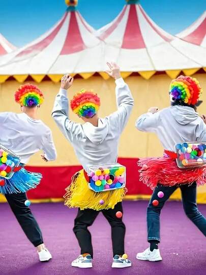 32 件/套摇球游戏套装，互动派对游戏，含 1 个盒子、1 条腰带和 30 个彩色球，适合室内/室外娱乐、家庭聚会、露营、海滩派对、生日、周年纪念和暑假主题派对乐趣，户外玩具