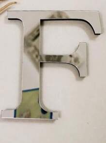 Pegatinas decorativas de pared de letras de espejo acrílico 3D gruesas, 10cm/15cm/20cm letras autoadhesivas extraíbles de espejo acrílico, resistentes al agua y a la corrosión