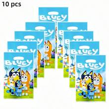 Bluey Bluey Party Favor Bags - Adorable And Sturdy Gift Bags For Birthday Celebrations, Themed Events & Special Occasions, Featuring Bluey & Bingo, Perfect For Fans And Adding Playful Style To Parties