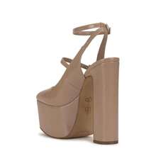 Jessica Simpson Piey Ankle Strap Platform Pump - Chai Latte - Xem 6