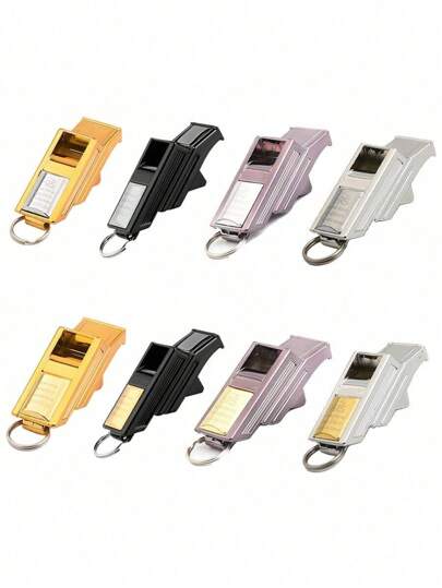 1pc Football /Referee Whistle, High Decibel Sports Whistle For Basketball Game, Outdoor Survival Plastic Whistle