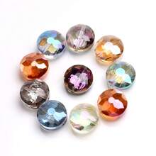 10pcs 14mm Bird Nest/ 13*18mm Grid Water Drop Hole Cut Glass Beads, DIY Craft Accessories For Jewelry Making, Cell Phone Chain, Keychain, Earrings, Necklaces, Shoes & Apparel Decoration