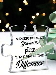 Customizable Acrylic Puzzle-Style Retirement Gift, Customizable Acrylic Puzzle Gift, Personalized Retirement Gift, Acrylic Desktop Decor, Customized Thank You Gift For Colleagues, Puzzle-Style Retirement Souvenir, Employee Appreciation Gift, Personalized Birthday/Graduation Gift, Transparent Acrylic Customized Gift, Suitable For Both Men And Women - Personalized Thank You Gift For Colleagues/Employees, Perfect For Retirement, Birthday, Graduation And Other Occasions - Multicolor - View 8