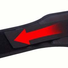 Cintura lombare regolabile con rilassamento termico, comoda fascia di supporto schiena in poliestere per sport e cura quotidiana del corpo - nero - Visualizzare 4