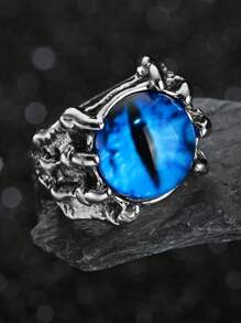 1 Pc New Charm Purple Dragon Eye Rings For Men Women Clarw Punk Hip Hop Animal Ring Fashion Party Jewelry Gifts