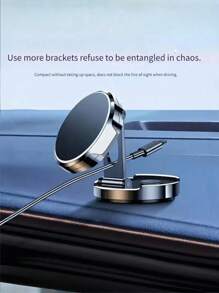Magnetic Car Dashboard Phone Holder - 360° Swivel, Retractable Grip For IPhone X/XS Max And S.Amsung Devices.