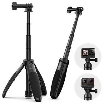  TELESIN Mini Quick Release Selfie Stick Stativ Portabel Justerbar längd för GoPro Insta360 DJI Osmo Action Action Camera