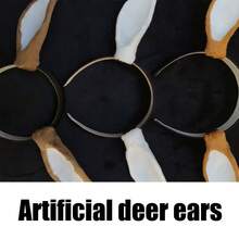 1 Paar Simulation Hirschohren Handwerks-Stirnband Accessoires, handgemachtes Kopfstück mit Plüsch Rehohren, selbstgemachter Haarkranz Bastelbedarf