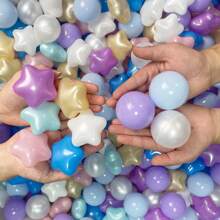 20pcs Star Shaped Ball Pit Balls, 2.17-Inch/5.5cm Soft And Crush Proof Plastic Toy Balls For Kids' Ball Pit, Play Tent, And Pool Fun - Ideal For Children's Playtime And Party Decoration