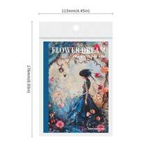 1 Booklet Of 30 Sheets Floral Dream Background Papers, Vintage Flowers, Butterflies, Garden, Figures, Scrapbooking, Decorations, Planner Background,School Supplies,Back To School