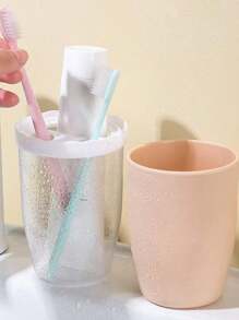 1pc Minimalist Mouthwash Toothbrush Cup Home Dental Cup Toothpaste Portable Travel Set Couple Toothbrush Holder Oral Care Set Back To School