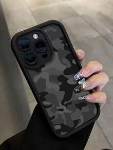 迷彩彩绘凹槽新款黑色防摔加厚简约时尚外壳兼容 16 ProMax / 13 / 16 / 15，彩绘15 ProMax，P13手机壳P14女款P11软壳P12防摔XS.XR /78P.78GES2 16/15/ XR / 16 PROMAX/7P8P/P12PROMAX/P13PROMAX/P14PROMAX /P13/P14/P11/P12/P14女款软防摔XS/S/XSMAX/78GES手机壳保护套 - 彩色 - 查看 7