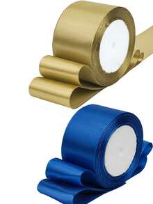 4cm Ribbon Flowers, 4cm Width Satin Ribbon Colorful Craft Floral For DIY Silk Rose Bouquet, Gift Wrapping Ribbons And Bows - Multicolor - View 16