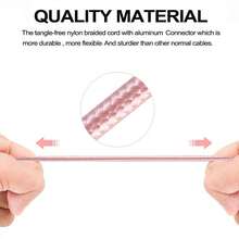 Type C To 3.5mm Car Charger Audio Data Cable, Nylon Braided Adapter For 15/16 Series, Redmi Type C Interface Converter Earphone Extension Cord - Multicolor - View 5