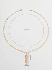 1pc Luxurious Copper Zirconia St. Jude Pendant Necklace, Various Sizes, Best Wishes Gift Box, Suitable For Lovers, Friends, Daily Or Festival Wear, Prayer