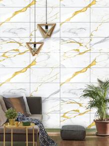 10 pegatinas adhesivas de vinilo de Salpicadero de PVC de mármol artificial autoadhesivo, pegatinas de pared autoadhesivas de corte DIY, resistentes al calor para salpicaderos de azulejos en paredes de baño y cocina, cocina, chimenea, lavadero, paredes de caravana, a prueba de agua, también para sala de estar, dormitorio y pared posterior de TV (5.9/7.87/11.8/15.7/11.4 X 22.4 pulgadas)